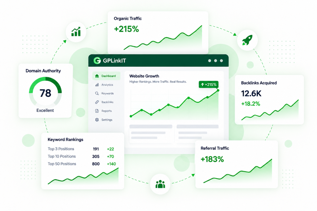 Professional Blogger Outreach Services Dashboard