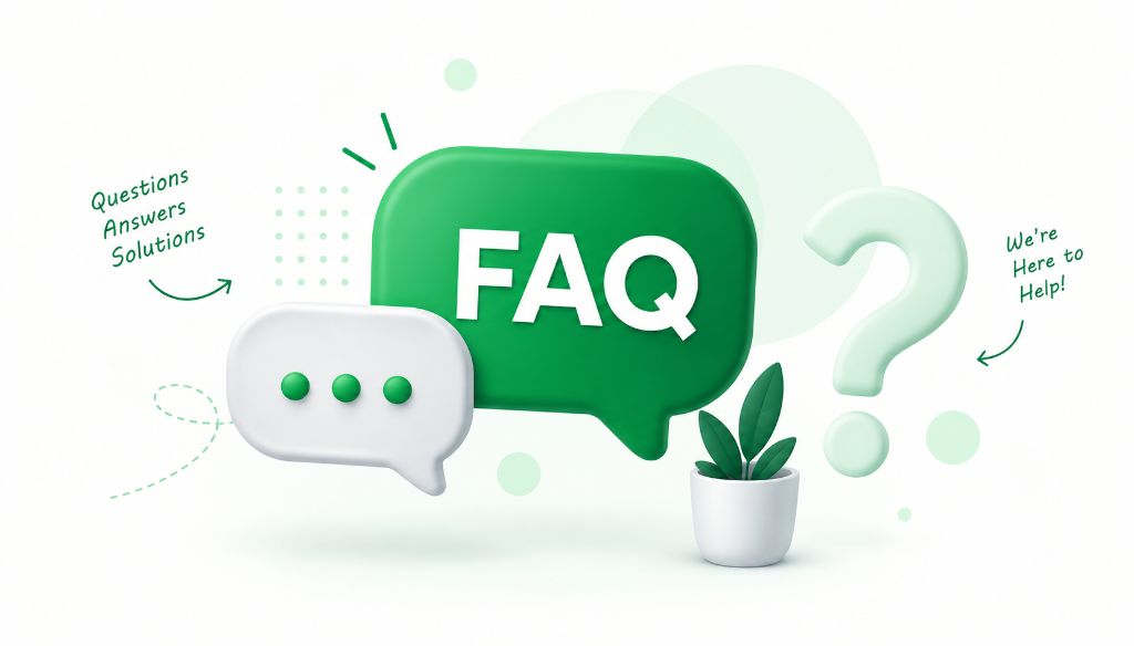 Frequently Asked Questions 3D Illustration